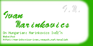 ivan marinkovics business card